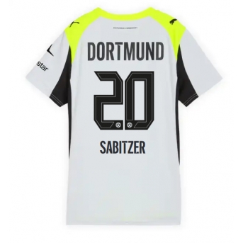 Billige Fotballdrakt Borussia Dortmund Marcel Sabitzer #20 Replika Bortedrakt Dame 2025-26 Kortermet